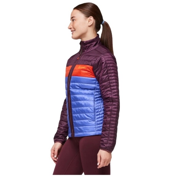 Cotopaxi Women’s XL Capa Insulated Puffer Jacket Maroon Blue NWT Puff Wine Puffy - Picture 8 of 13